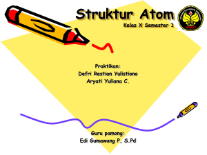 Struktur Atom Kelas X Semester 1