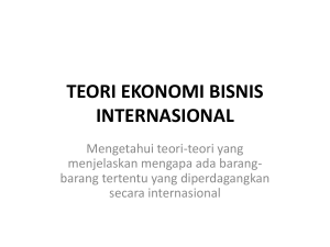 teori ekonomi bisnis internasional - MB