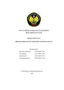 USULAN PROGRAM KREATIVITAS MAHASISWA ROTI GORENG