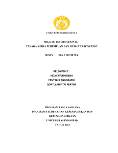 UNIVERSITAS INDONESIA MIGRASI INTERNATIONAL : TENAGA