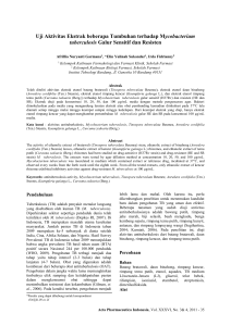 Uji Aktivitas Ekstrak beberapa Tumbuhan terhadap