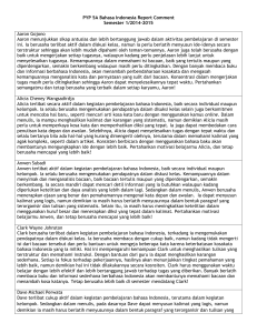 PYP 5A Bahasa Indonesia Report Comment Semester 1/2014