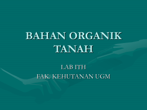 BAHAN ORGANIK TANAH