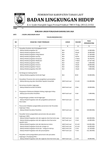 badan lingkungan hidup - LPSE Kabupaten Tanah Laut