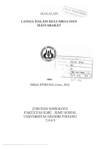 jurusan sosiologi faiwltas ilmu - ilmu sosial universitas negeri padang