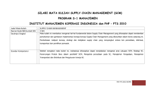 SILABI MATA KULIAH SUPPLY CHAIN MANAGEMENT (SCM