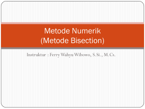 Metode Numerik (Metode Bisection) - E