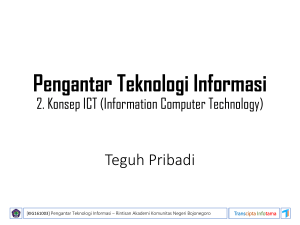 Pengantar Teknologi Informasi - TP ~ teguh pribadi