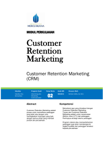 Customer Retention Marketing (CRM)