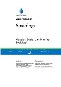 Modul Sosiologi [TM15]. - Universitas Mercu Buana