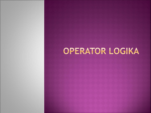11. Operator Logika