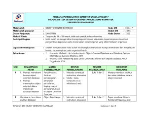 RPS CSO 417 – Object Oriented Database