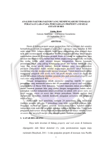 1 ANALISIS FAKTOR-FAKTOR YANG MEMPENGARUHI TINDAKAN