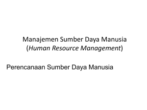 Manajemen Sumber Daya Manusia (Human Resource Management)