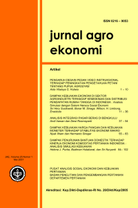 jurnal agro ekonomi - Jurnal Litbang Pertanian