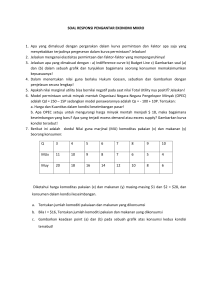 SOAL RESPONSI PENGANTAR EKONOMI MIKRO Apa yang