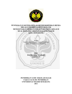 peningkatan keterampilan mendeskripsikan benda melalui