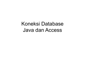 Koneksi Database Java dan Access