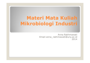 Materi Mata Kuliah Mikrobiologi Industri