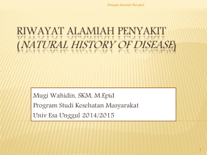 Riwayat Alamiah Penyakit (Natural History of