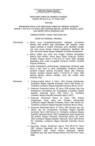peraturan direktur jenderal imigrasi