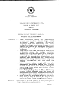 undang-undang republik indonesia nomor 40 tahun 2007