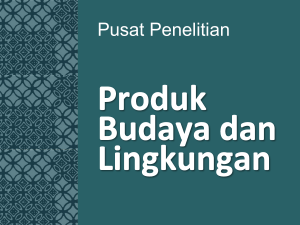 PP Produk Budaya dan Lingkungan - WRRIM