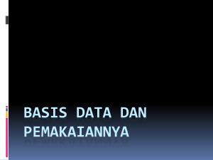 basis data dan pemakaiannya