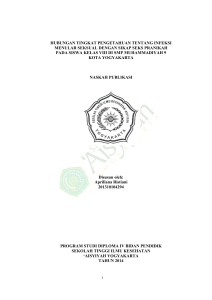 i HUBUNGAN TINGKAT PENGETAHUAN TENTANG INFEKSI