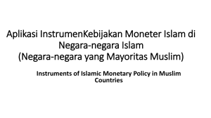 Kebijakan Moneter Islam di Negara-negara Islam
