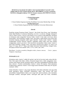 PENENTUAN KADAR VITAMIN C DAN KADAR SERAT KASAR