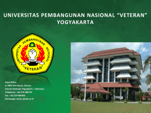 Universitas PembangunaN Nasional “Veteran” yogyakarta