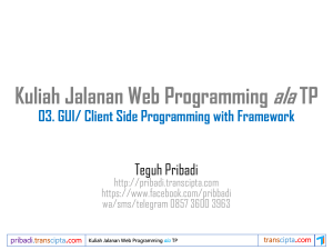 GUI/ Client Side Programming with Framework