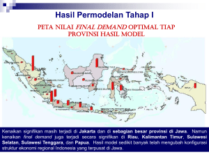 Hasil Permodelan Tahap I Peta Nilai Final Demand