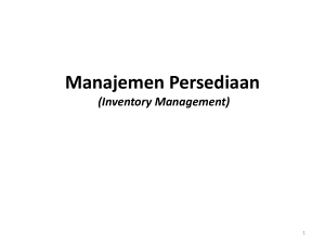 9. Manajemen Persediaan (Inventory Management).