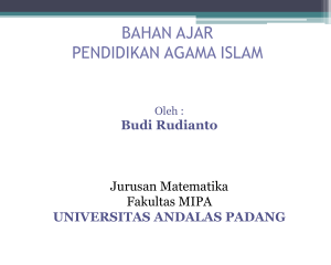 Hukum Islam - Jurusan Matematika