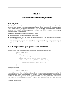 BAB 4 Dasar-Dasar Pemrograman