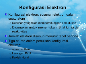4 Konfigurasi elektron dan tabel perodik