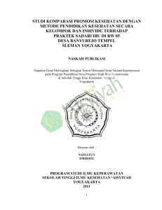 studi komparasi promosi kesehatan dengan metode pendidikan