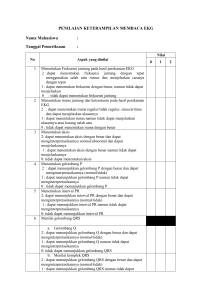 PENILAIAN KETERAMPILAN MEMBACA EKG Nama Mahasiswa