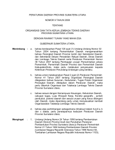 peraturan daerah provinsi sumatera utara