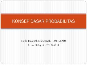 konsep dasar probabilitas - 201366210 – Nailil Hasanah Elfatchiyah