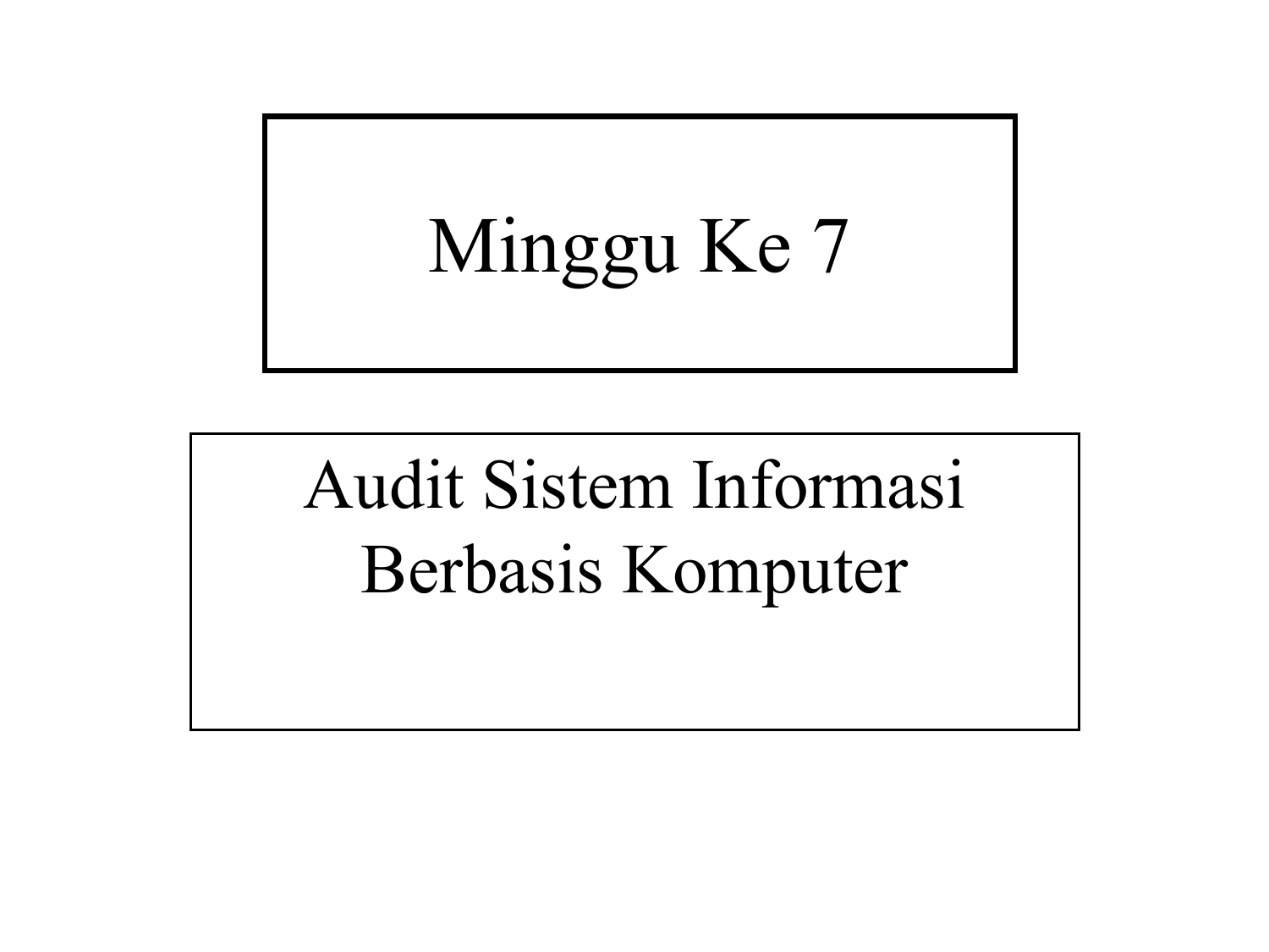 Chapter 7 Audit Sistem Informasi Berbasis Komputer