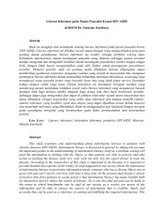 Literasi Informasi pada Pasien Penyakit Kronis HIV/AIDS di RSUD