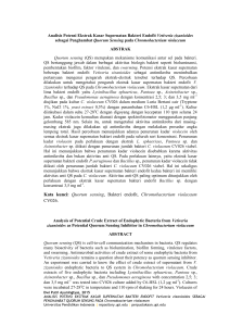 Kata kunci: Quorum sensing, Bakteri endofit