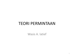 teori permintaan - Saparila Worokinasih, S.Sos, M.Si