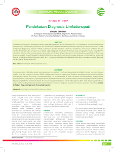 Pendekatan Diagnosis Limfadenopati