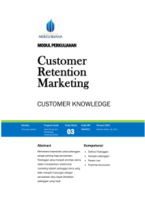 Modul Customer Retention Marketing [TM3]