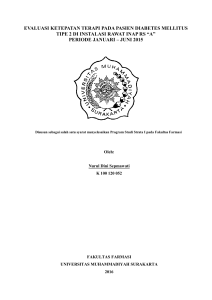 evaluasi ketepatan terapi pada pasien diabetes mellitus tipe 2 di