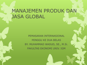 manajemen produk dan jasa global